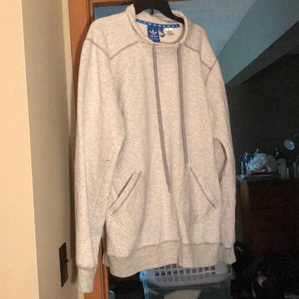 Adidas light grey sweatshirt